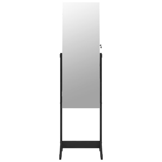 Mirror Jewellery Cabinet Free Standing Black 42x38x152 cm - Giant Lobelia