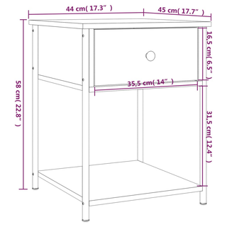 Bedside Tables 2 pcs Grey Sonoma 44x45x58 cm Engineered Wood - Giant Lobelia