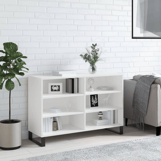 vidaXL Sideboard High Gloss White 103.5x35x70 cm Engineered Wood - GIANT LOBELIA