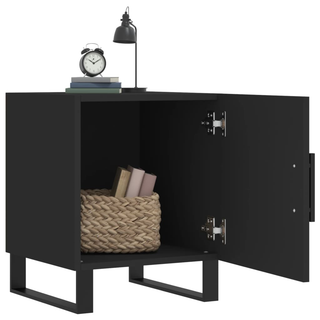 Bedside Cabinet Black 40x40x50 cm Engineered Wood - Giant Lobelia