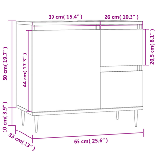 Bathroom Cabinet Grey Sonoma 65x33x60 cm Engineered Wood - Giant Lobelia