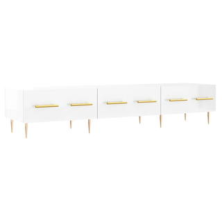 TV Cabinet High Gloss White 150x36x30 cm Engineered Wood - Giant Lobelia