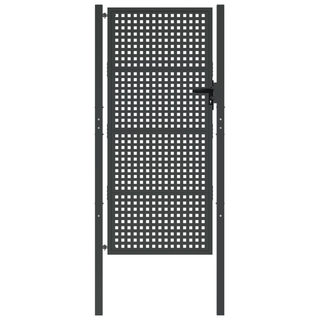 vidaXL Garden Gate Anthracite 105x250 cm Steel - Giant Lobelia