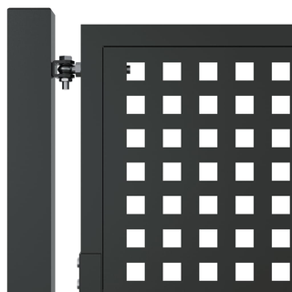 vidaXL Garden Gate Anthracite 105x250 cm Steel - Giant Lobelia