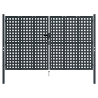 vidaXL Garden Gate Anthracite 300x250 cm Steel - Giant Lobelia