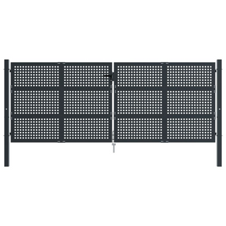 vidaXL Garden Gate Anthracite 400x200 cm Steel - Giant Lobelia