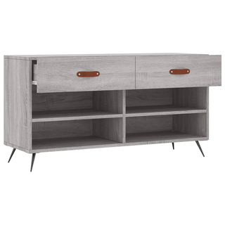 Shoe Bench Grey Sonoma 102x35x55 cm Engineered Wood - Giant Lobelia