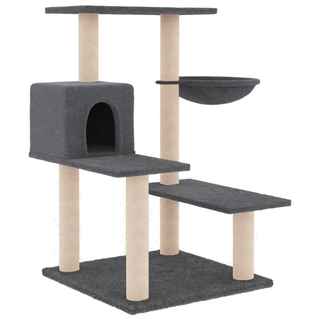 Cat Tree with Sisal Scratching Posts Dark Grey 82.5 cm - Giant Lobelia