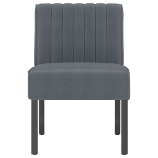 vidaXL Slipper Chair Dark Grey Velvet - Giant Lobelia