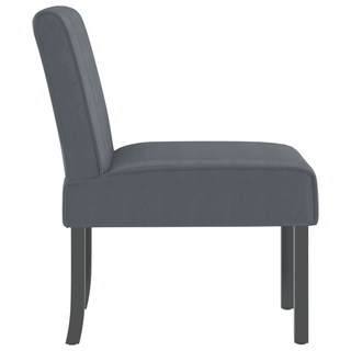 vidaXL Slipper Chair Dark Grey Velvet - Giant Lobelia