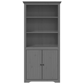 Bookcase BODO Grey - French Design, Ample Storage Space - Giant Lobelia