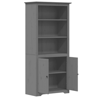 Bookcase BODO Grey - French Design, Ample Storage Space - Giant Lobelia