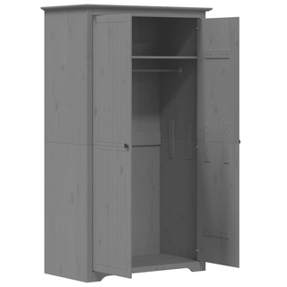 vidaXL Wardrobe BODO Grey 101x52x176.5 cm Solid Wood Pine - Giant Lobelia