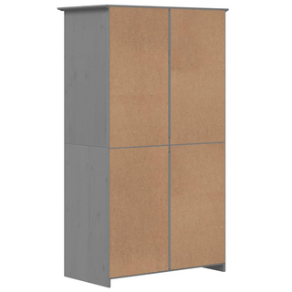 vidaXL Wardrobe BODO Grey 101x52x176.5 cm Solid Wood Pine - Giant Lobelia