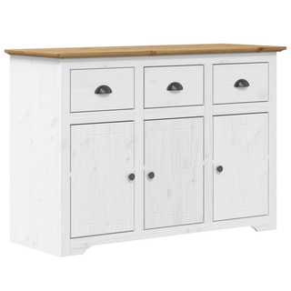 vidaXL Sideboard BODO White and Brown 115x43x79.5 cm Solid Wood Pine - Giant Lobelia