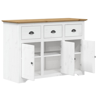 vidaXL Sideboard BODO White and Brown 115x43x79.5 cm Solid Wood Pine - Giant Lobelia