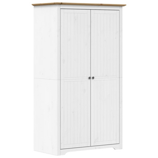 vidaXL Wardrobe BODO White and Brown 101x52x176.5 cm Solid Wood Pine - Giant Lobelia