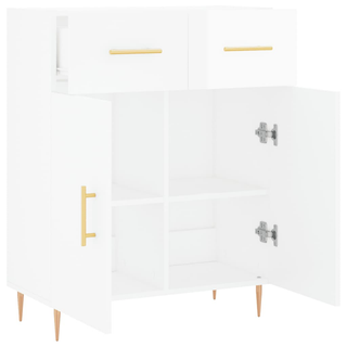 Sideboard High Gloss White 69.5x34x90 cm Engineered Wood - Giant Lobelia