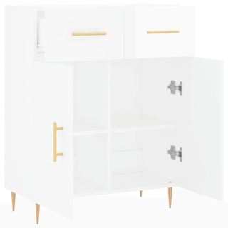 vidaXL Sideboard High Gloss White 69.5x34x90 cm Engineered Wood - GIANT LOBELIA