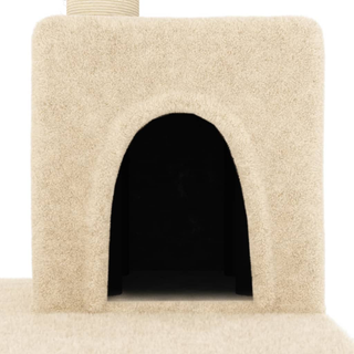 Cat Tree with Sisal Scratching Posts Cream 123 cm - Giant Lobelia