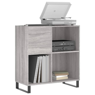 Record Cabinet Grey Sonoma 84.5x38x89 cm Engineered Wood - Giant Lobelia