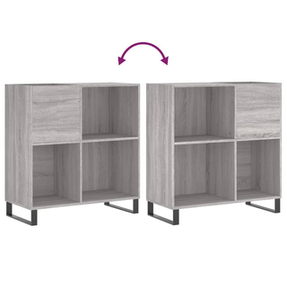 Record Cabinet Grey Sonoma 84.5x38x89 cm Engineered Wood - Giant Lobelia