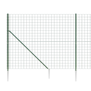 Wire Mesh Fence with Spike Anchors Green 1.8x10 m - Giant Lobelia