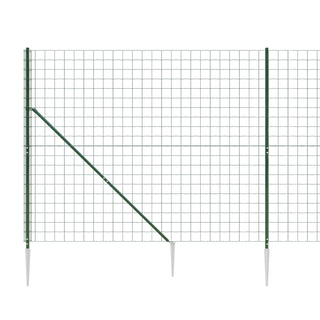 Wire Mesh Fence with Spike Anchors Green 1.4x25 m - Giant Lobelia