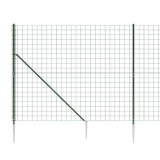 Wire Mesh Fence with Spike Anchors Green 1.6x25 m - Giant Lobelia