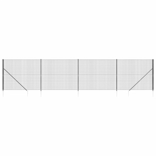 Wire Mesh Fence with Spike Anchors Anthracite 1.6x10 m - Giant Lobelia