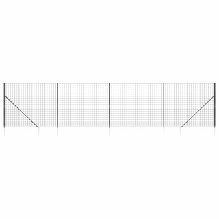 Wire Mesh Fence with Spike Anchors Anthracite 1.4x10 m - Giant Lobelia