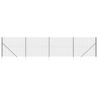 Wire Mesh Fence with Spike Anchors Anthracite 1.6x10 m - Giant Lobelia