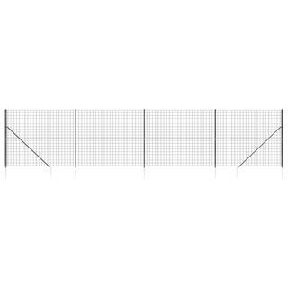 Wire Mesh Fence with Spike Anchors Anthracite 1.8x10 m - Giant Lobelia