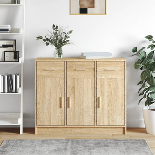 Sideboard Sonoma Oak 91x28x75 cm Engineered Wood - Giant Lobelia