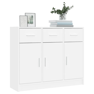 Sideboard White 91x28x75 cm Engineered Wood - Giant Lobelia