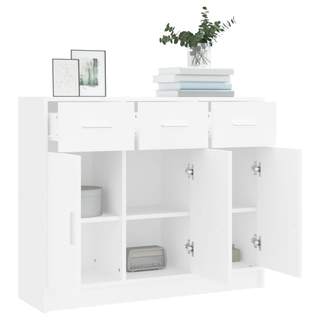 Sideboard White 91x28x75 cm Engineered Wood - Giant Lobelia