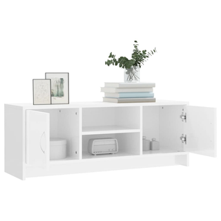 vidaXL TV Cabinet High Gloss White 102x30x37.5 cm Engineered Wood - Giant Lobelia