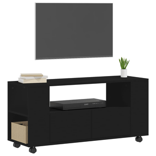 vidaXL TV Cabinet Black 102x34.5x43 cm Engineered Wood - Giant Lobelia