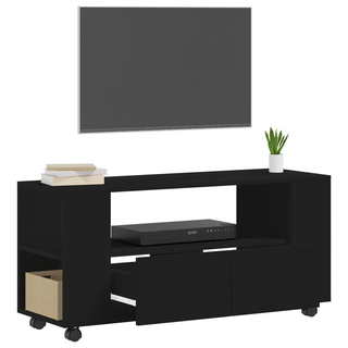 vidaXL TV Cabinet Black 102x34.5x43 cm Engineered Wood - Giant Lobelia