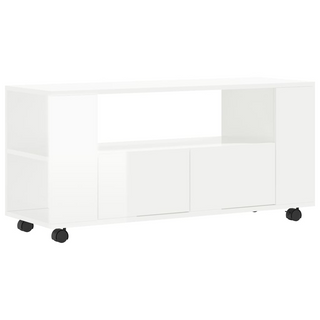 vidaXL TV Cabinet High Gloss White 102x34.5x43 cm Engineered Wood - Giant Lobelia