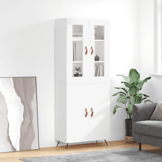 vidaXL Highboard White 69.5x34x180 cm Engineered Wood - Giant Lobelia