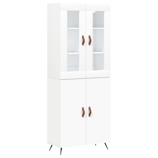 vidaXL Highboard White 69.5x34x180 cm Engineered Wood - Giant Lobelia