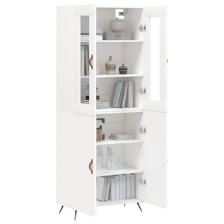 vidaXL Highboard White 69.5x34x180 cm Engineered Wood - Giant Lobelia