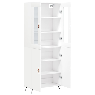 vidaXL Highboard White 69.5x34x180 cm Engineered Wood - Giant Lobelia