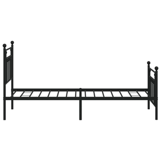 Metal Bed Frame with Headboard and Footboard Black 80x200 cm - Giant Lobelia