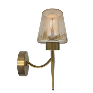 Modern Industrial Polished Amber Glass Wall lights~4905 - Giant Lobelia