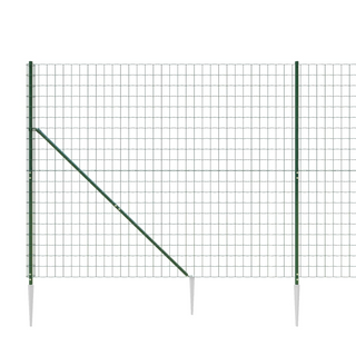 Wire Mesh Fence with Spike Anchors Green 2.2x25 m - Giant Lobelia