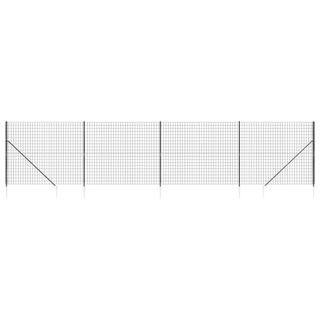 Wire Mesh Fence with Spike Anchors Anthracite 1.8x10 m - Giant Lobelia