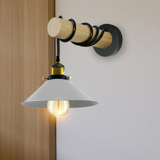 Modern Combined Solid Wooden Arm Chandelier Lighting With Metal Cone Shaped wall sconce~3471 - Giant Lobelia