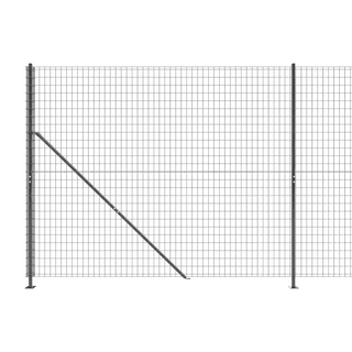 Wire Mesh Fence with Flange Anthracite 2x25 m - Giant Lobelia